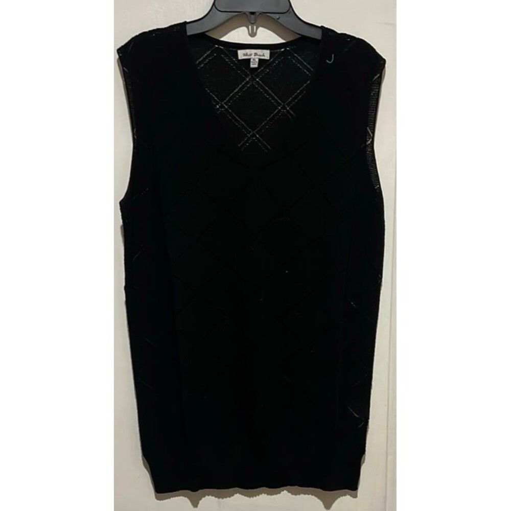 White Birch Black Sleeveless Top